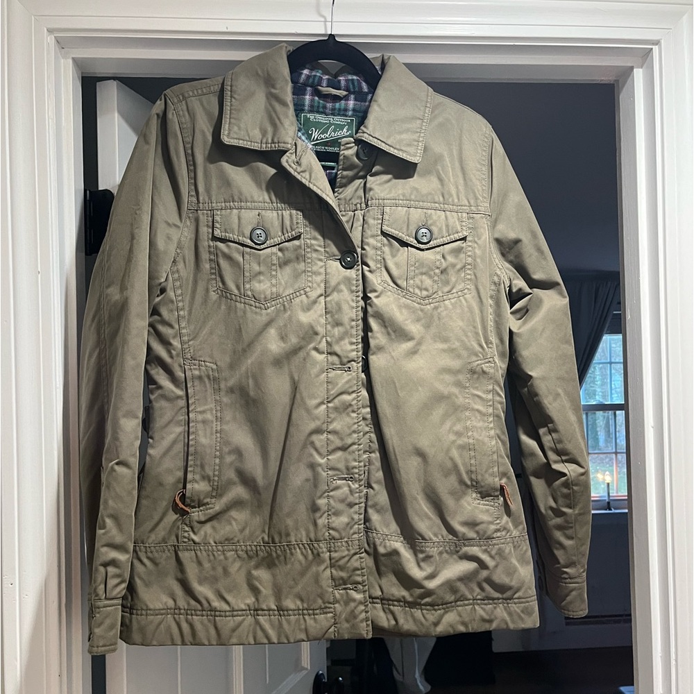 Woolrich dark green coat